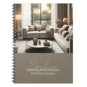 Carnet Nom de script moderne personnalisé Photo Concepteu