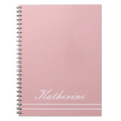 Carnet Nom de script Rose Minimaliste (Devant)