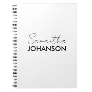 Carnet Nom de script sophistiqué minimaliste moderne