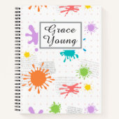 Carnet Nom de script Vibrant Ink Splash (Devant)