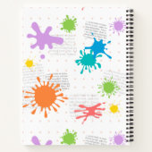 Carnet Nom de script Vibrant Ink Splash (Dos)