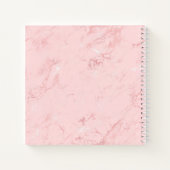 Carnet Nom de signature de marbre rose blush de luxe (Dos)