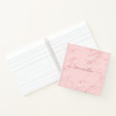 Carnet Nom de signature de marbre rose blush de luxe (Intérieur)