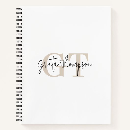 Carnet Nom de signature Monogram beige (Devant)