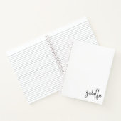 Carnet Nom de spirale de script minimaliste personnalisé (Intérieur)