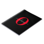 Carnet Nom de style de script de monogramme personnalisé  (Côté gauche)