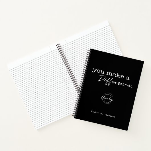 Carnet Nom d'employé personnalisé Vous faites une différe (Intérieur)