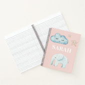 Carnet Nom d'enfant Moderne Rose Pastel et Bleu (Intérieur)