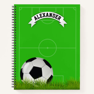 Carnet Nom d'enfant modifiable Soccer
