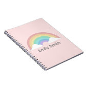 Carnet Nom d'enfant personnalisé Rainbow (Côté Droit)