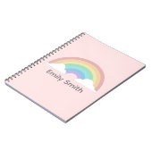 Carnet Nom d'enfant personnalisé Rainbow (Côté gauche)