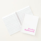 Carnet Nom d'entreprise moderne éditable ou prénom et nom (Intérieur)