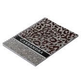 Carnet Nom des diamants Empreintes de léopard en argent e (Côté gauche)