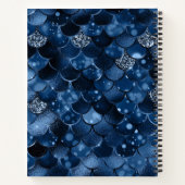 Carnet Nom des écailles de sirène bleu foncé (Dos)