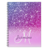 Carnet Nom des étincelles de Parties scintillant pourpre  (Devant)