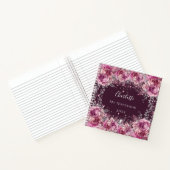Carnet Nom des fleurs bordeaux roses (Intérieur)