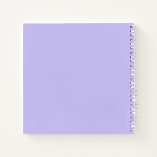 Carnet Nom des fleurs mignonnes pastel violet (Dos)