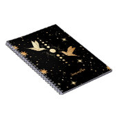 Carnet Nom des phases de la lune de colibri noir céleste (Côté Droit)