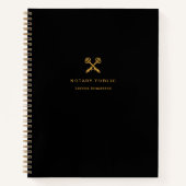 Carnet Nom des stylos à clé professionnelle Black & Gold  (Devant)