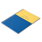 Carnet Nom du bloc couleur bleu jaune (Côté gauche)