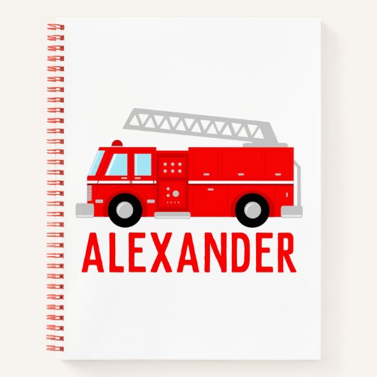 Carnet Nom du camion d'incendie (Devant)