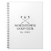 Carnet Nom du club de golf classique personnalisé (Devant)