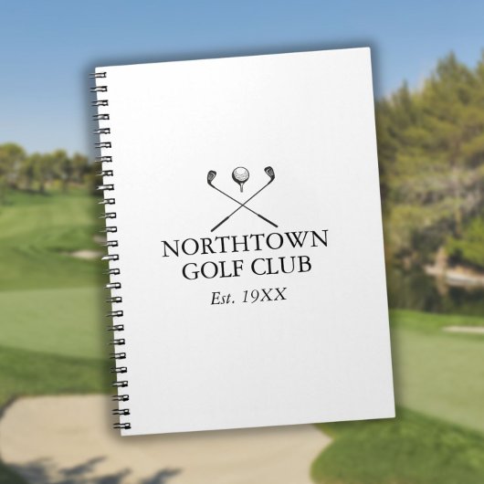 Carnet Nom du club de golf classique personnalisé