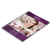 Carnet Nom du collage photo violet (Côté gauche)