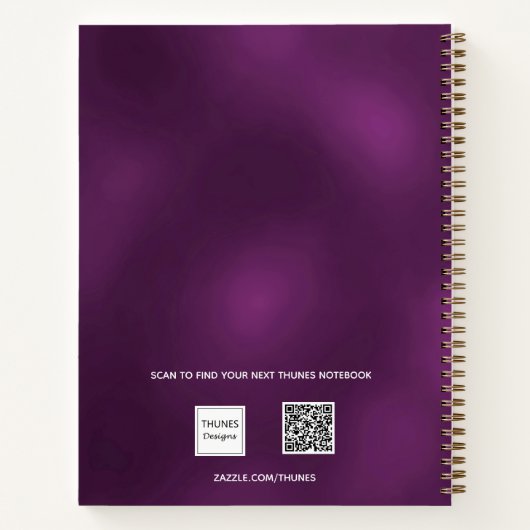 Carnet Nom du collage photo violet (Dos)