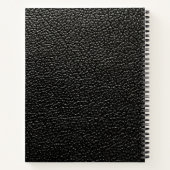 Carnet Nom du cuir noir Titre Société (Dos)