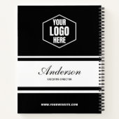 Carnet Nom du logo de l'entreprise Titre du script Cadeau (Dos)