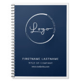 Carnet Nom du logo professionnel Modern Navy Blue Busines (Devant)