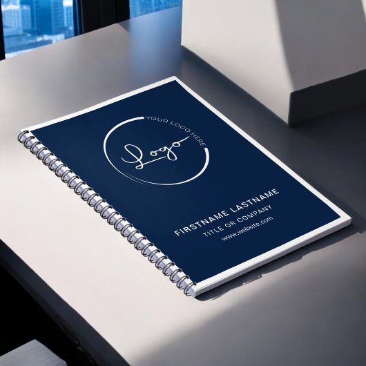 Carnet Nom du logo professionnel Modern Navy Blue Busines