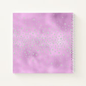 Carnet Nom du monogramme Customisé cristaux pourpres bril (Dos)