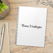 Carnet Nom du monogramme de script élégant