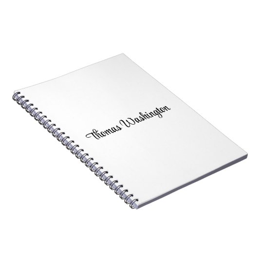 Carnet Nom du monogramme de script élégant (Côté Droit)