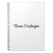 Carnet Nom du monogramme de script élégant (Devant)