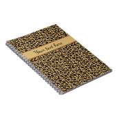 Carnet Nom du monogramme Empreinte de léopard Cheetah Mot (Côté Droit)