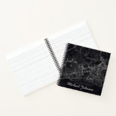 Carnet Nom du monogramme en marbre noir (Intérieur)