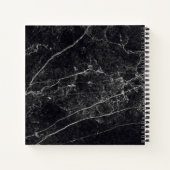 Carnet Nom du monogramme en marbre noir (Dos)