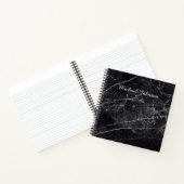 Carnet Nom du monogramme en marbre noir (Intérieur)