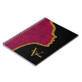 Carnet Nom Du Monogramme Face De La Parties scintillant N (Côté gauche)