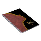 Carnet Nom Du Monogramme Face De La Parties scintillant N (Côté Droit)