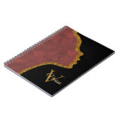 Carnet Nom Du Monogramme Face De La Parties scintillant N (Côté gauche)