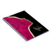 Carnet Nom Du Monogramme Face Noir Et Or (Côté Droit)