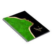 Carnet Nom Du Monogramme Face Noir Et Or (Côté Droit)