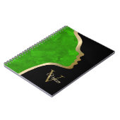 Carnet Nom Du Monogramme Face Noir Et Or (Côté gauche)