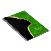 Carnet Nom Du Monogramme Face Noir Et Or (Côté Droit)