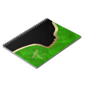 Carnet Nom Du Monogramme Face Noir Et Or (Côté gauche)