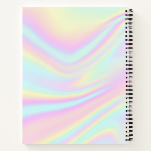 Carnet Nom du monogramme holographique esthétique (Dos)